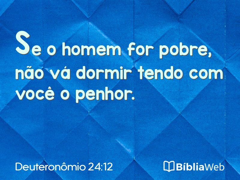 Deuteronômio 24:12 em imagem para compartilhar