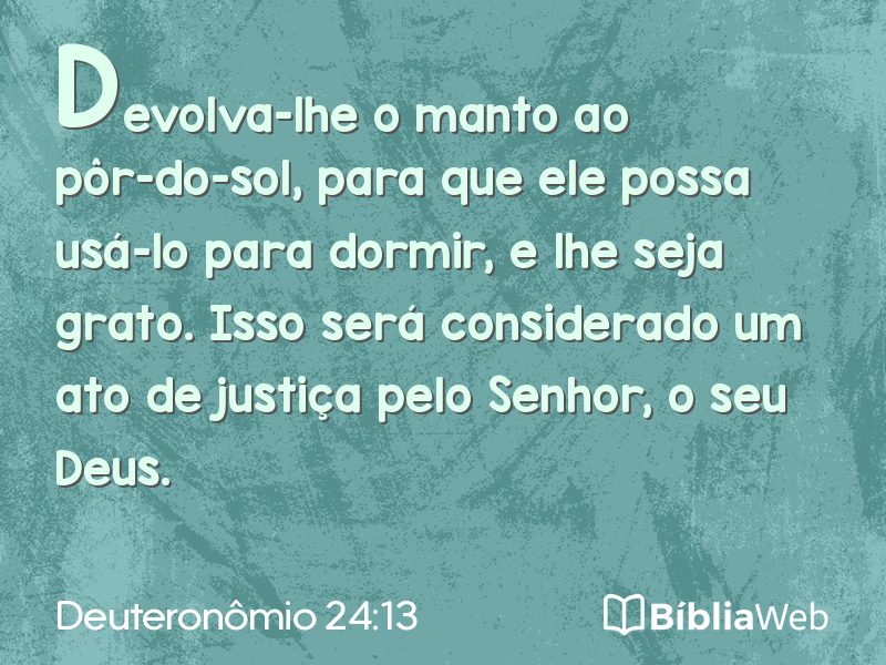 Deuteronômio 24:13 em imagem para compartilhar