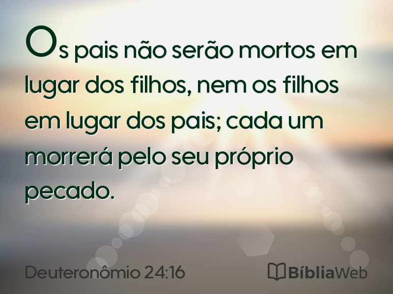 Deuteronômio 24:16 em imagem para compartilhar