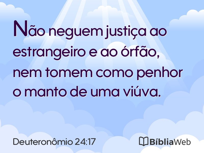 Deuteronômio 24:17 em imagem para compartilhar