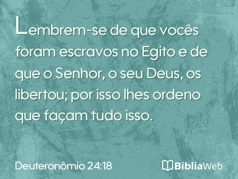 Deuteronômio 24:18 em imagem para compartilhar