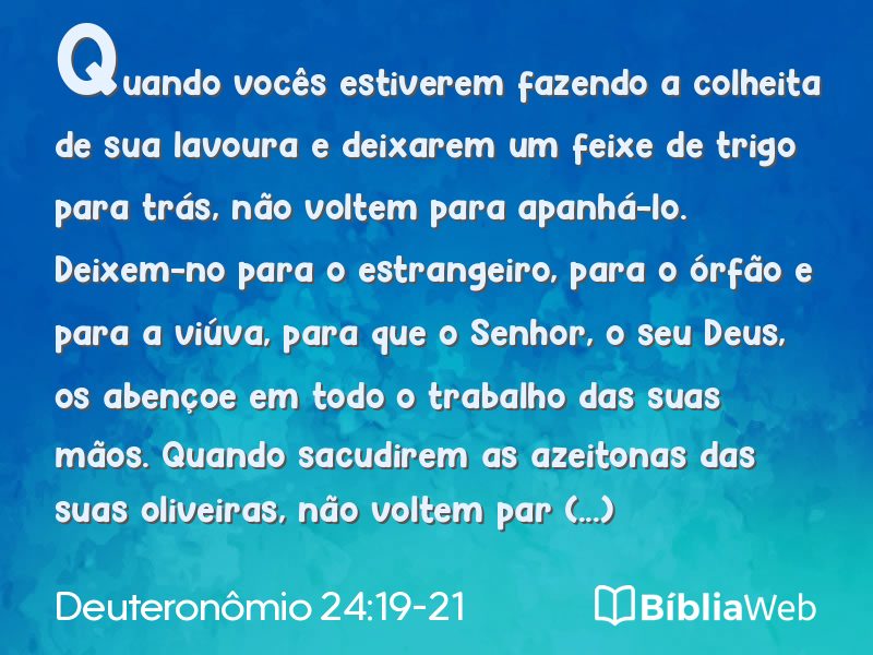 Deuteronômio 24:19-21 em imagem para compartilhar