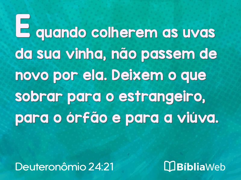 Deuteronômio 24:21 em imagem para compartilhar