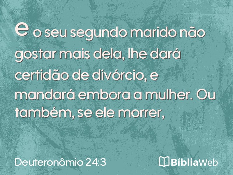 Deuteronômio 24:3 em imagem para compartilhar