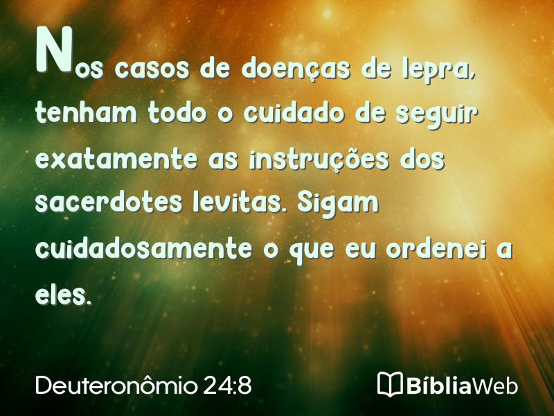 Deuteronômio 24:8 em imagem para compartilhar