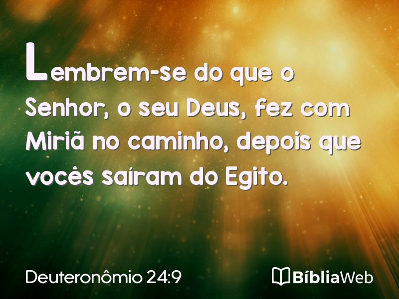Deuteronômio 24:9 em imagem para compartilhar
