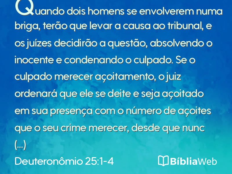Deuteronômio 25:1-4 em imagem para compartilhar