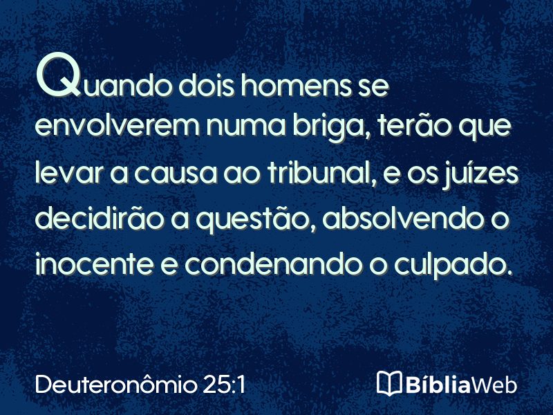 Deuteronômio 25:1 em imagem para compartilhar