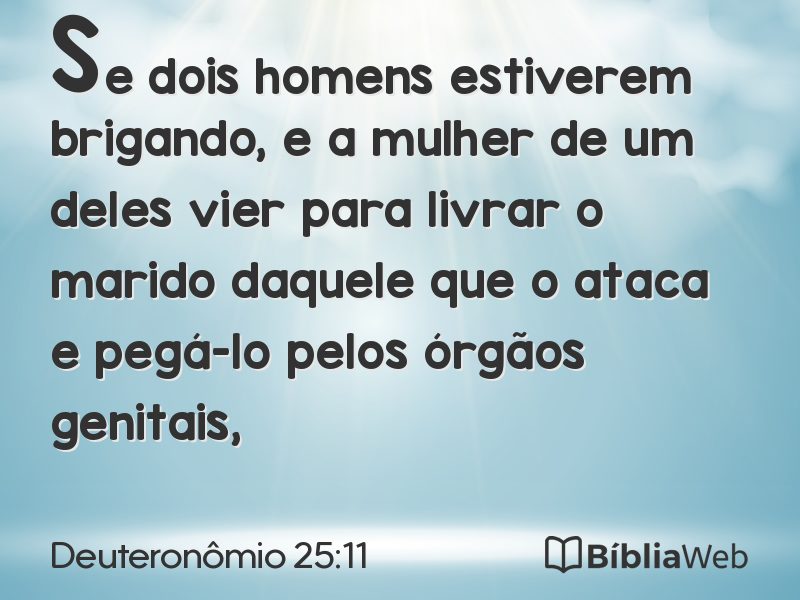 Deuteronômio 25:11 em imagem para compartilhar