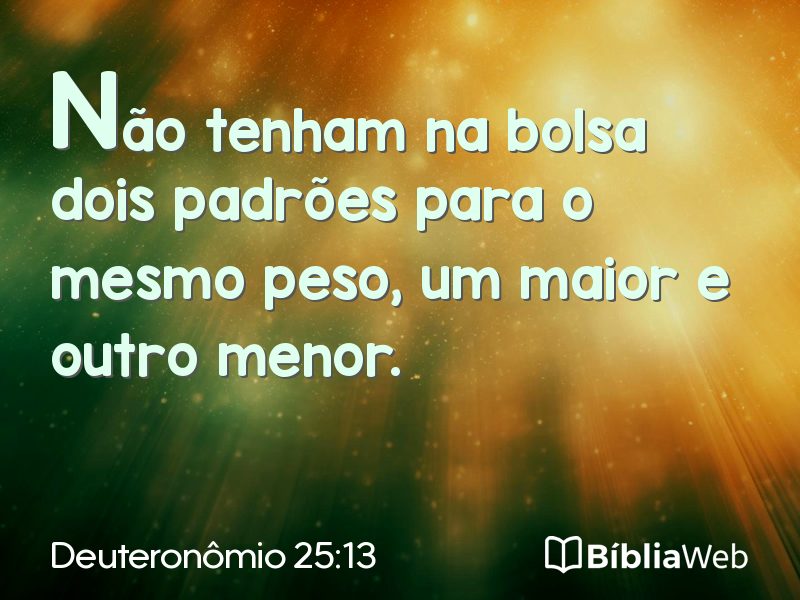 Deuteronômio 25:13 em imagem para compartilhar