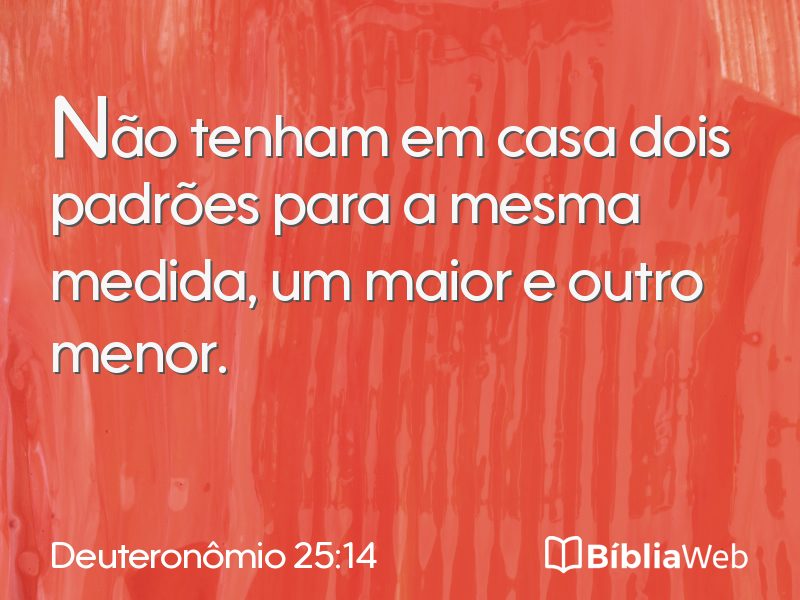Deuteronômio 25:14 em imagem para compartilhar