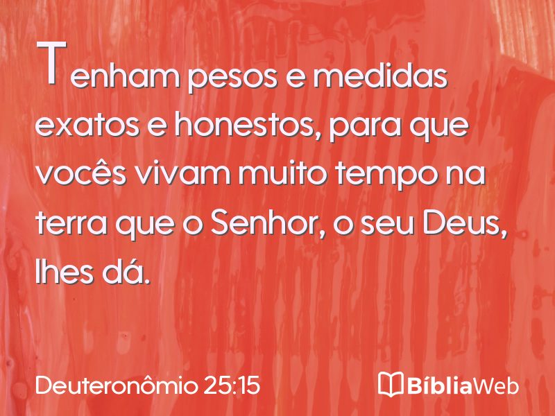 Deuteronômio 25:15 em imagem para compartilhar