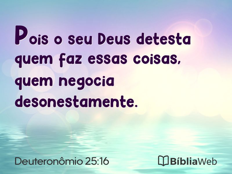 Deuteronômio 25:16 em imagem para compartilhar