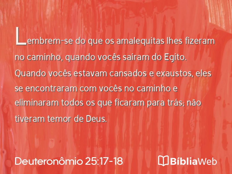 Deuteronômio 25:17-18 em imagem para compartilhar