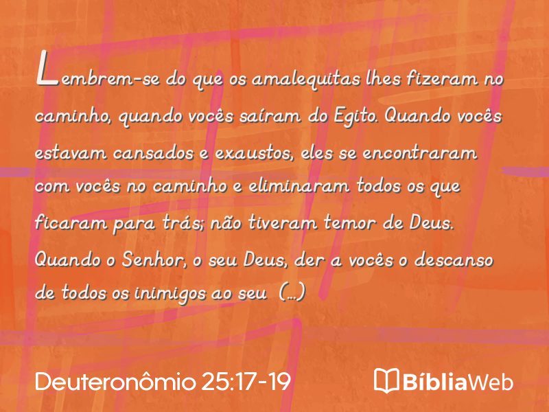 Deuteronômio 25:17-19 em imagem para compartilhar