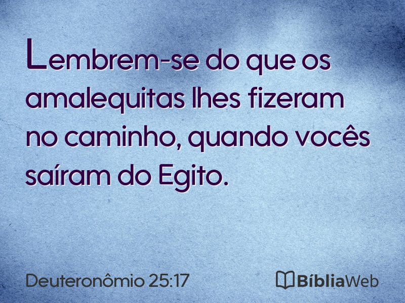 Deuteronômio 25:17 em imagem para compartilhar