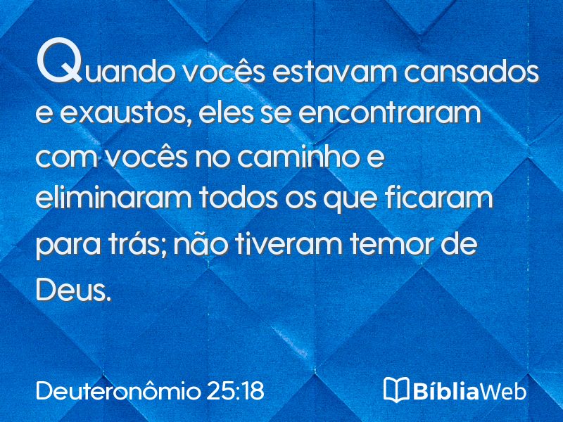 Deuteronômio 25:18 em imagem para compartilhar
