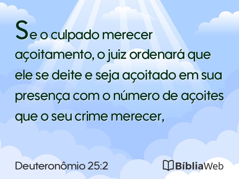 Deuteronômio 25:2 em imagem para compartilhar
