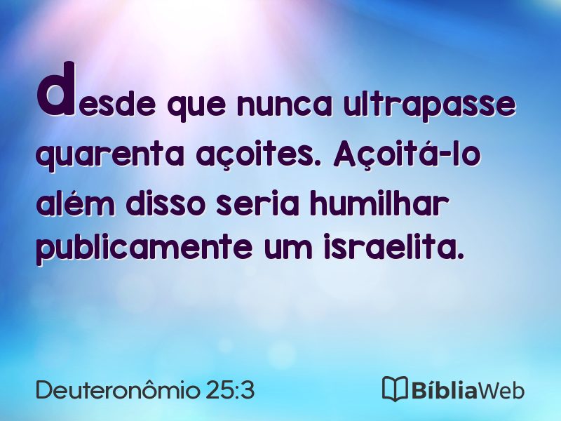 Deuteronômio 25:3 em imagem para compartilhar
