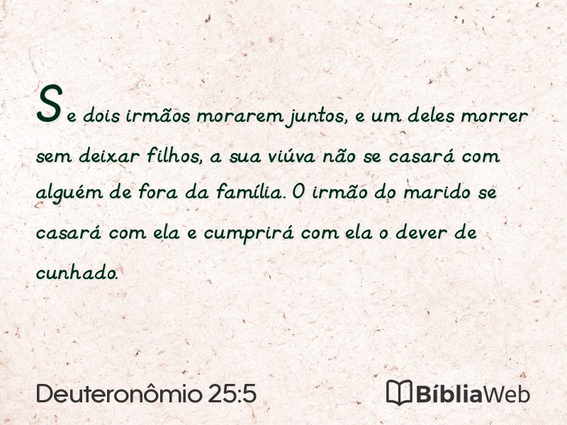 Deuteronômio 25:5 em imagem para compartilhar