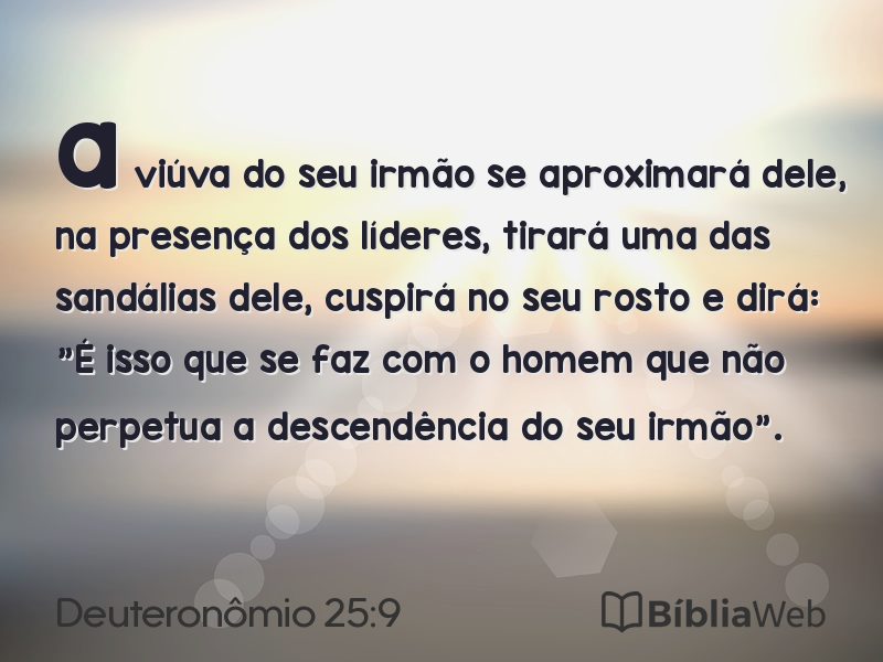 Deuteronômio 25:9 em imagem para compartilhar