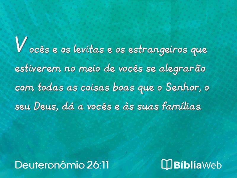 Deuteronômio 26:11 em imagem para compartilhar