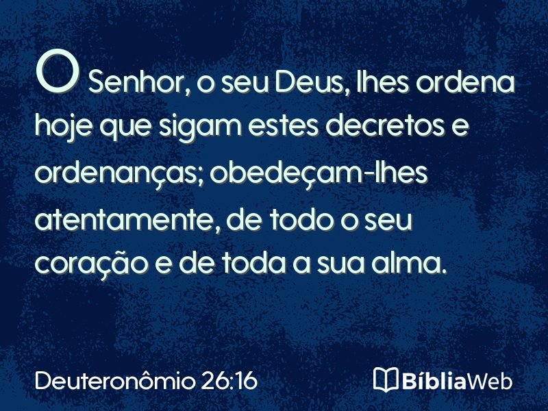 Deuteronômio 26:16 em imagem para compartilhar