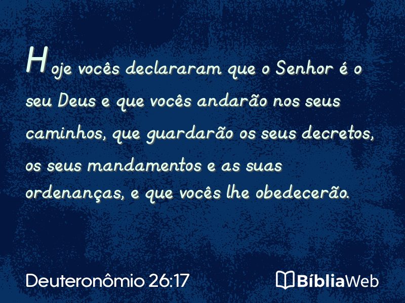 Deuteronômio 26:17 em imagem para compartilhar
