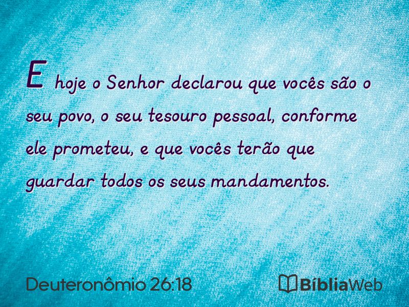 Deuteronômio 26:18 em imagem para compartilhar