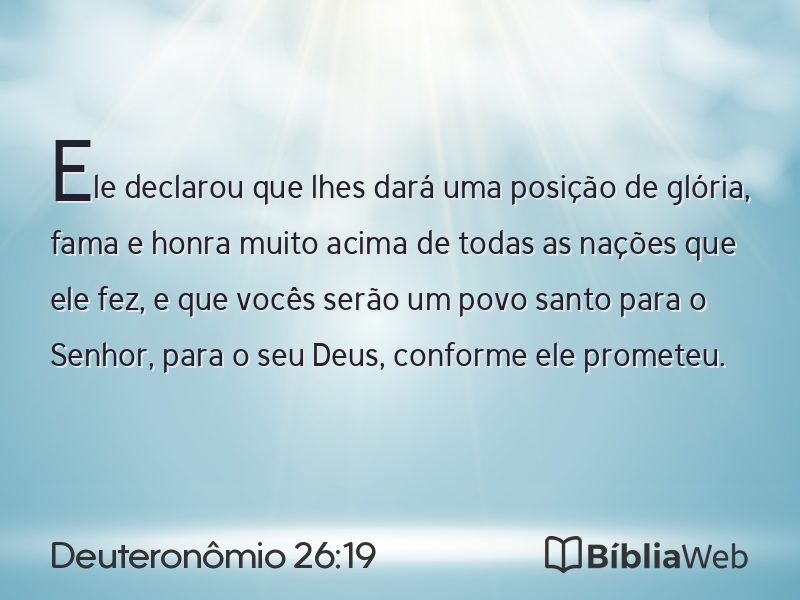 Deuteronômio 26:19 em imagem para compartilhar