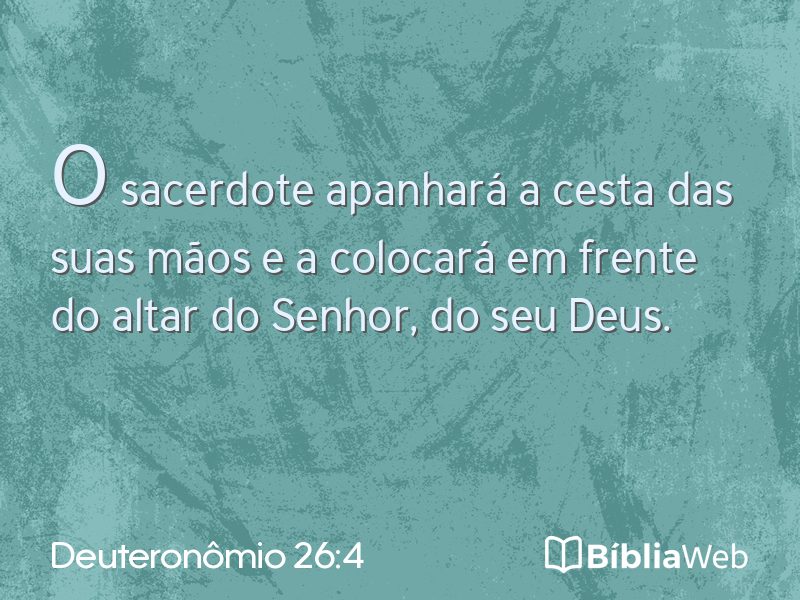 Deuteronômio 26:4 em imagem para compartilhar