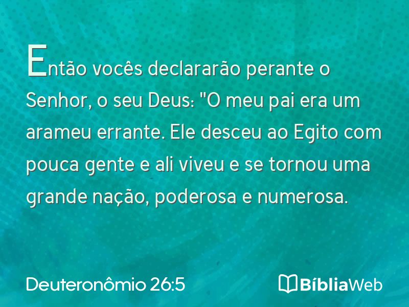 Deuteronômio 26:5 em imagem para compartilhar