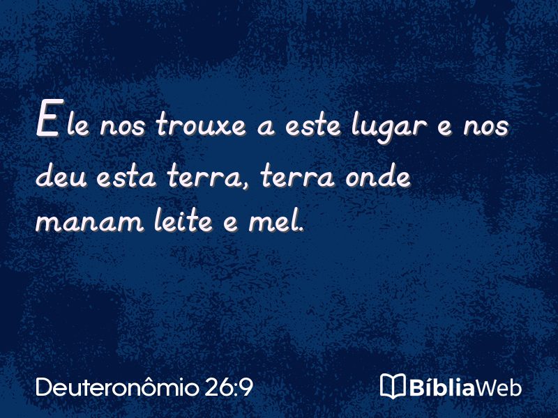 Deuteronômio 26:9 em imagem para compartilhar
