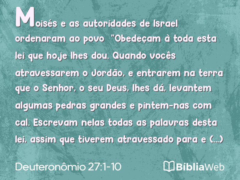 Deuteronômio 27:1-10 em imagem para compartilhar