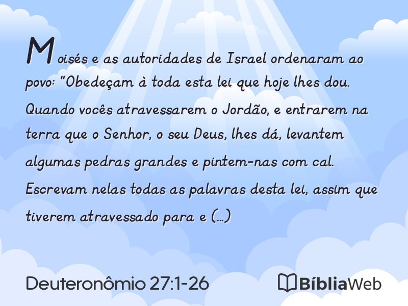 Deuteronômio 27:1-26 em imagem para compartilhar