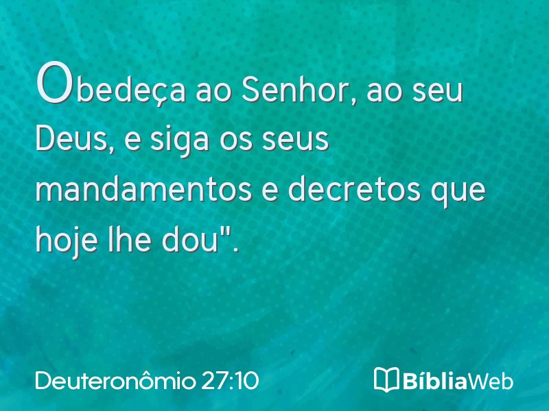 Deuteronômio 27:10 em imagem para compartilhar