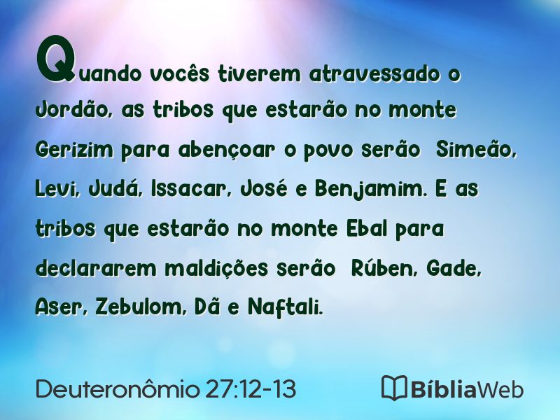 Deuteronômio 27:12-13 em imagem para compartilhar