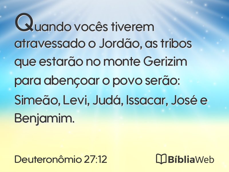 Deuteronômio 27:12 em imagem para compartilhar