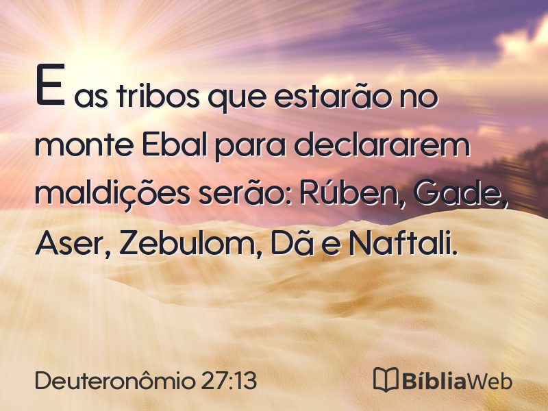 Deuteronômio 27:13 em imagem para compartilhar