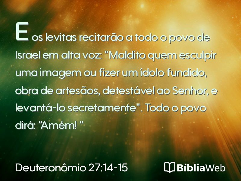 Deuteronômio 27:14-15 em imagem para compartilhar