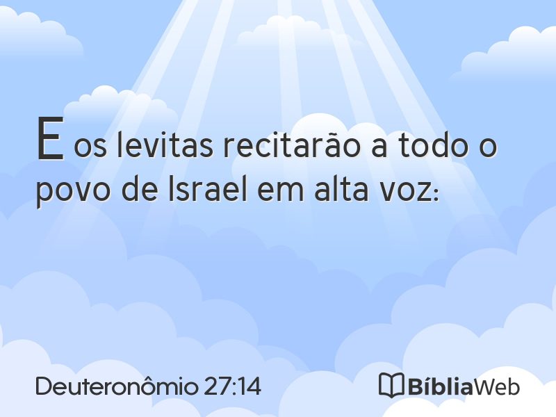Deuteronômio 27:14 em imagem para compartilhar