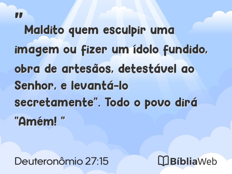 Deuteronômio 27:15 em imagem para compartilhar
