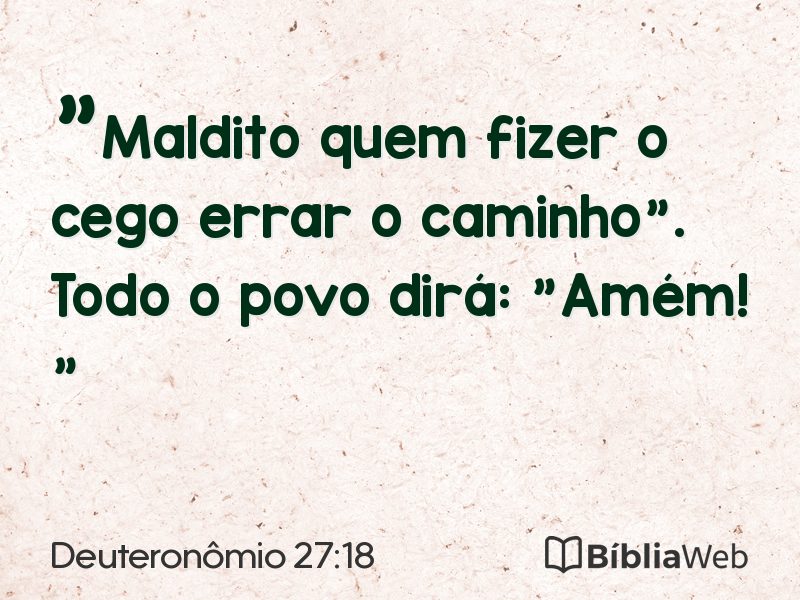 Deuteronômio 27:18 em imagem para compartilhar