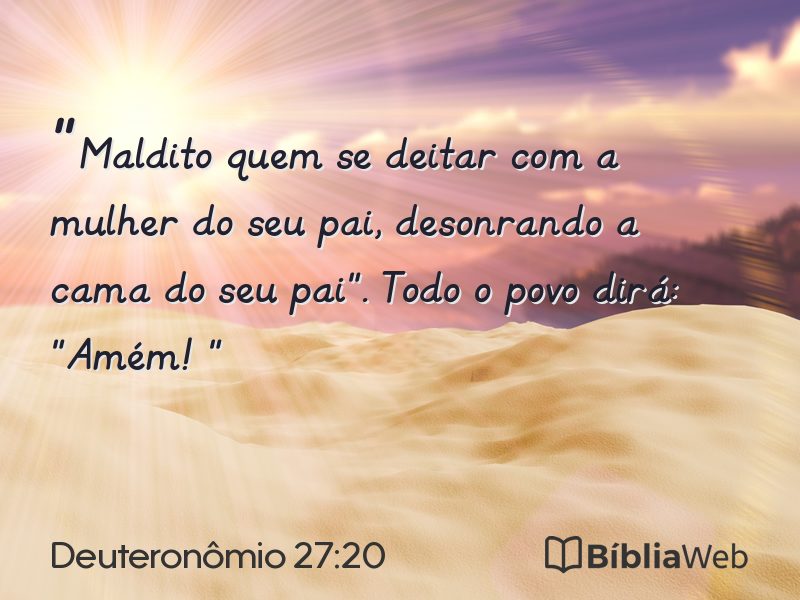 Deuteronômio 27:20 em imagem para compartilhar
