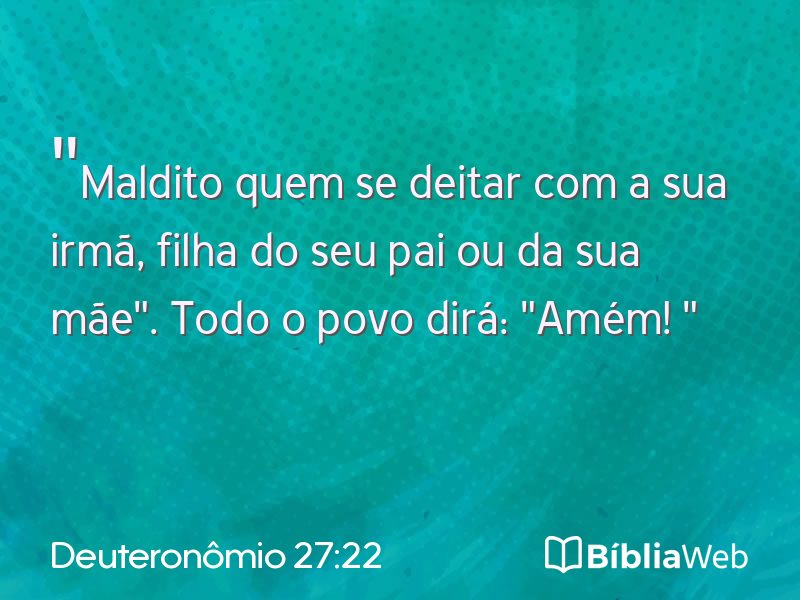 Deuteronômio 27:22 em imagem para compartilhar