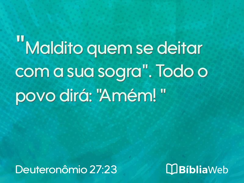 Deuteronômio 27:23 em imagem para compartilhar