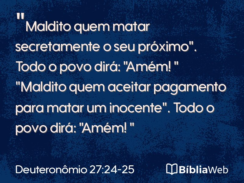 Deuteronômio 27:24-25 em imagem para compartilhar