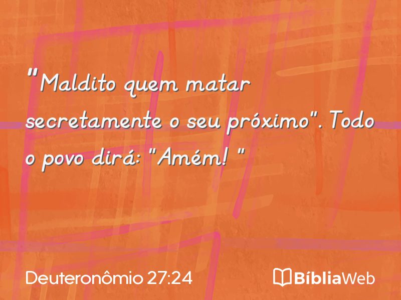 Deuteronômio 27:24 em imagem para compartilhar