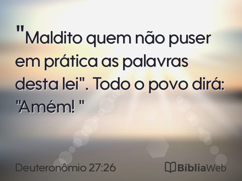 Deuteronômio 27:26 em imagem para compartilhar