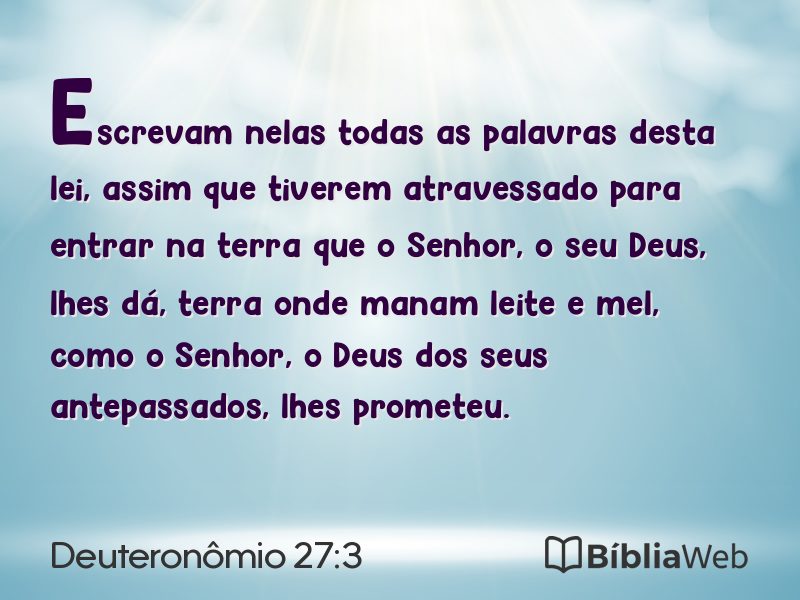 Deuteronômio 27:3 em imagem para compartilhar